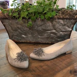 Ecco Taupe Suede Flats